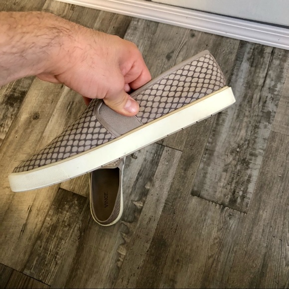 VINCE Reptile gray snake python slip on casual shoes size 7.5 - Picture 13 of 14